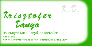krisztofer danyo business card